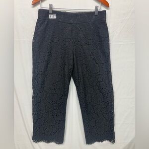 Isaac Mizrahi Live Black Lace Pull-On Pants Size Small